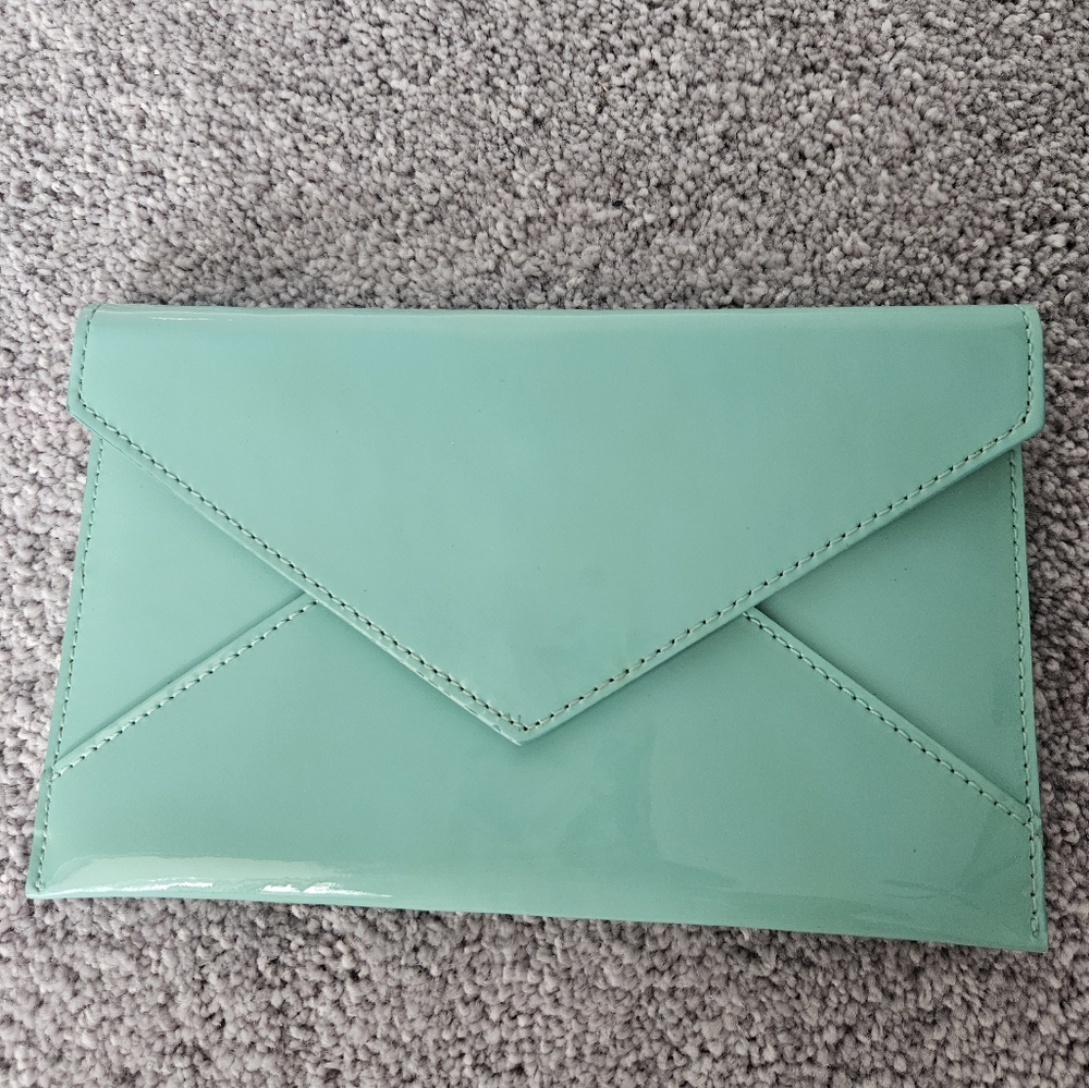 Preloved Tiffany & Co. 1837 Blue Patent Leather Rectangular Envelope Case Clutch